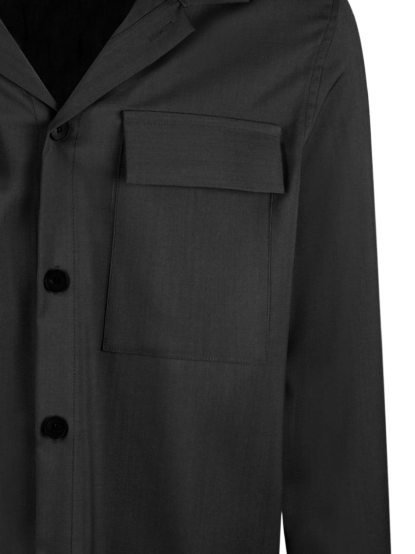 Low Brand Long-Sleeved Shirt With Classic Collar