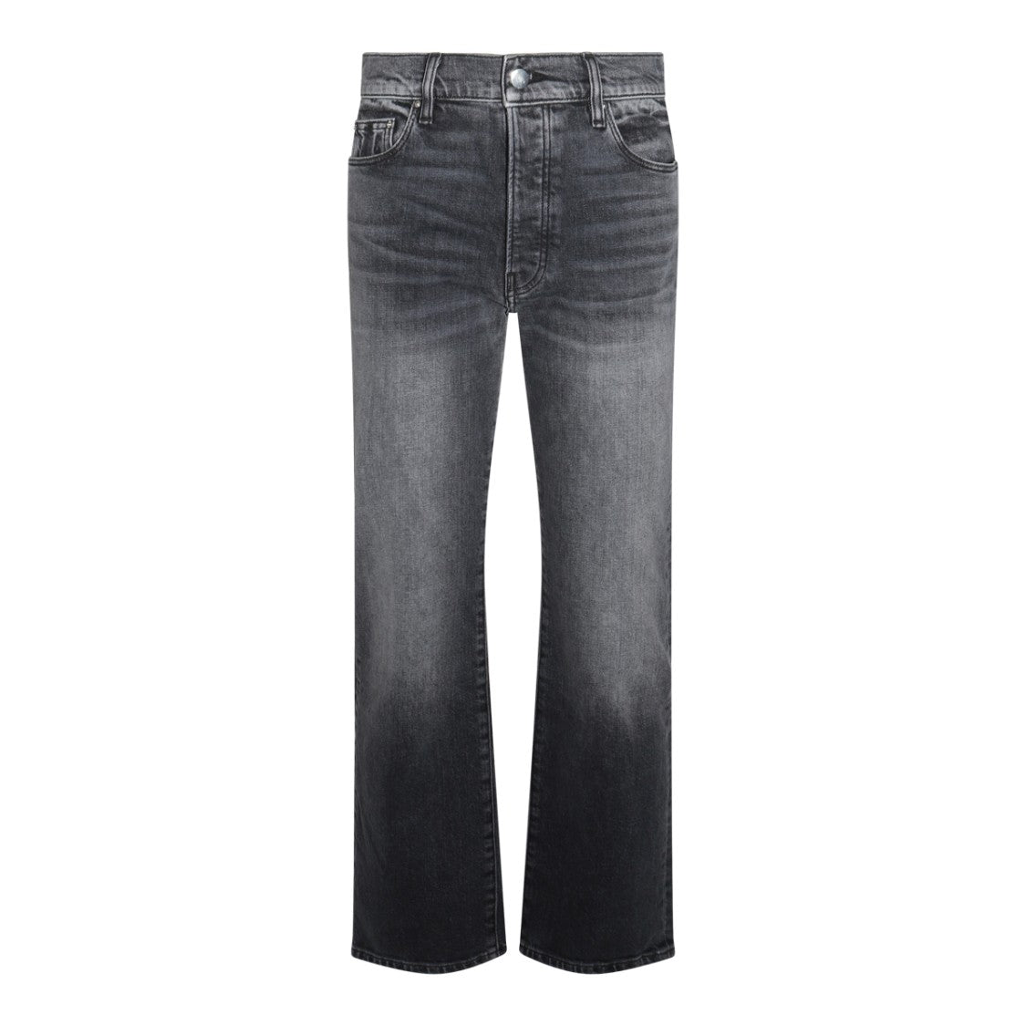 Amiri Grey Cotton Denim Jeans With Classic Five-Pocket Design