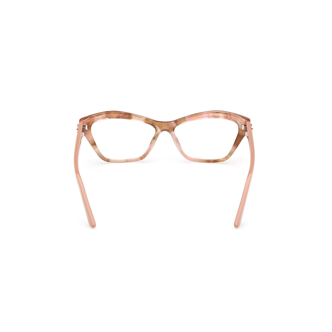 Guess By Marciano Gm0396 55074 Translucent Cat-Eye Eyeglasses With Geometric Frame