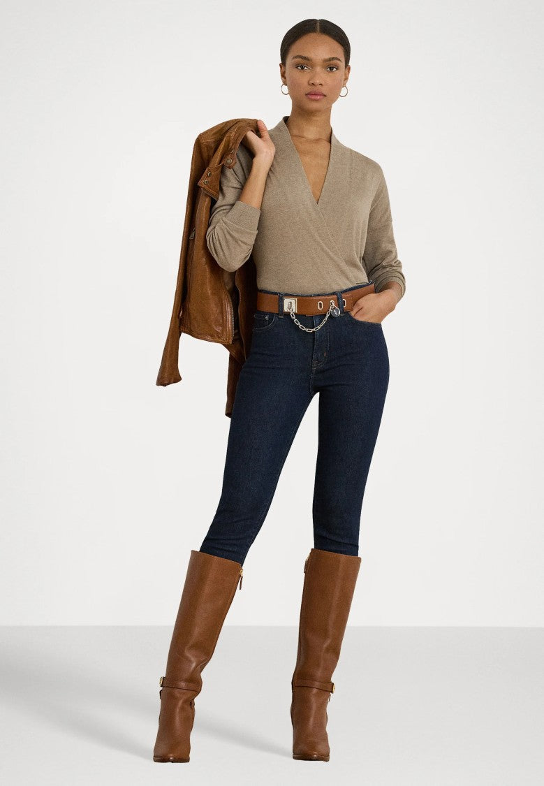 Lauren Ralph Lauren Wakira Long Sleeve Pullover In Adirondack Heather