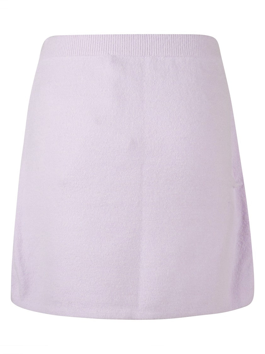 Self-Portrait Tailored Lilac Skirt With Decorative Elements