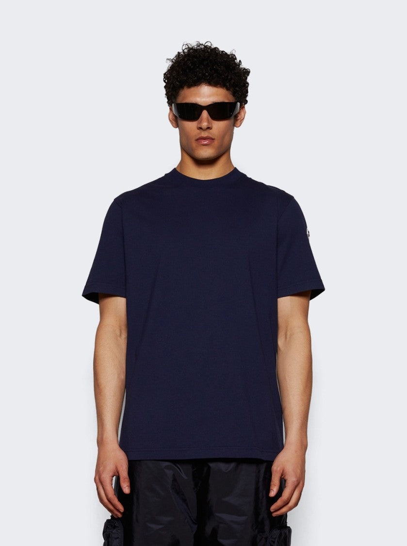 Moncler Short Sleeve Tee In Medium Blue
