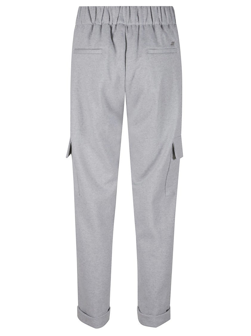 Mason's Relaxed Fit Grey Trousers With Tapered Leg