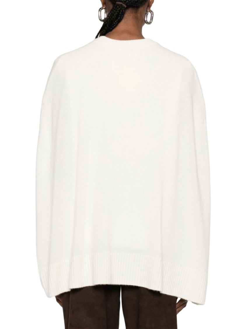 Totême Relaxed Fit Cashmere Sweater With Ribbed Detailing