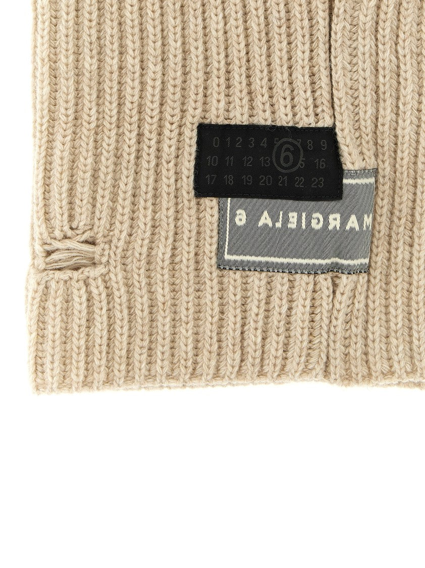 Mm6 By Maison Margiela Distressed Wool Balaclava