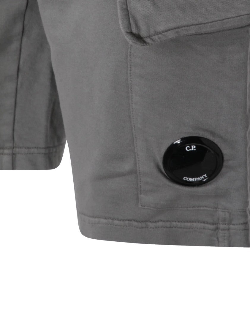 C.P. Company Bermuda Cargo Shorts With Utility-Inspired Silhouette And Lens Detail