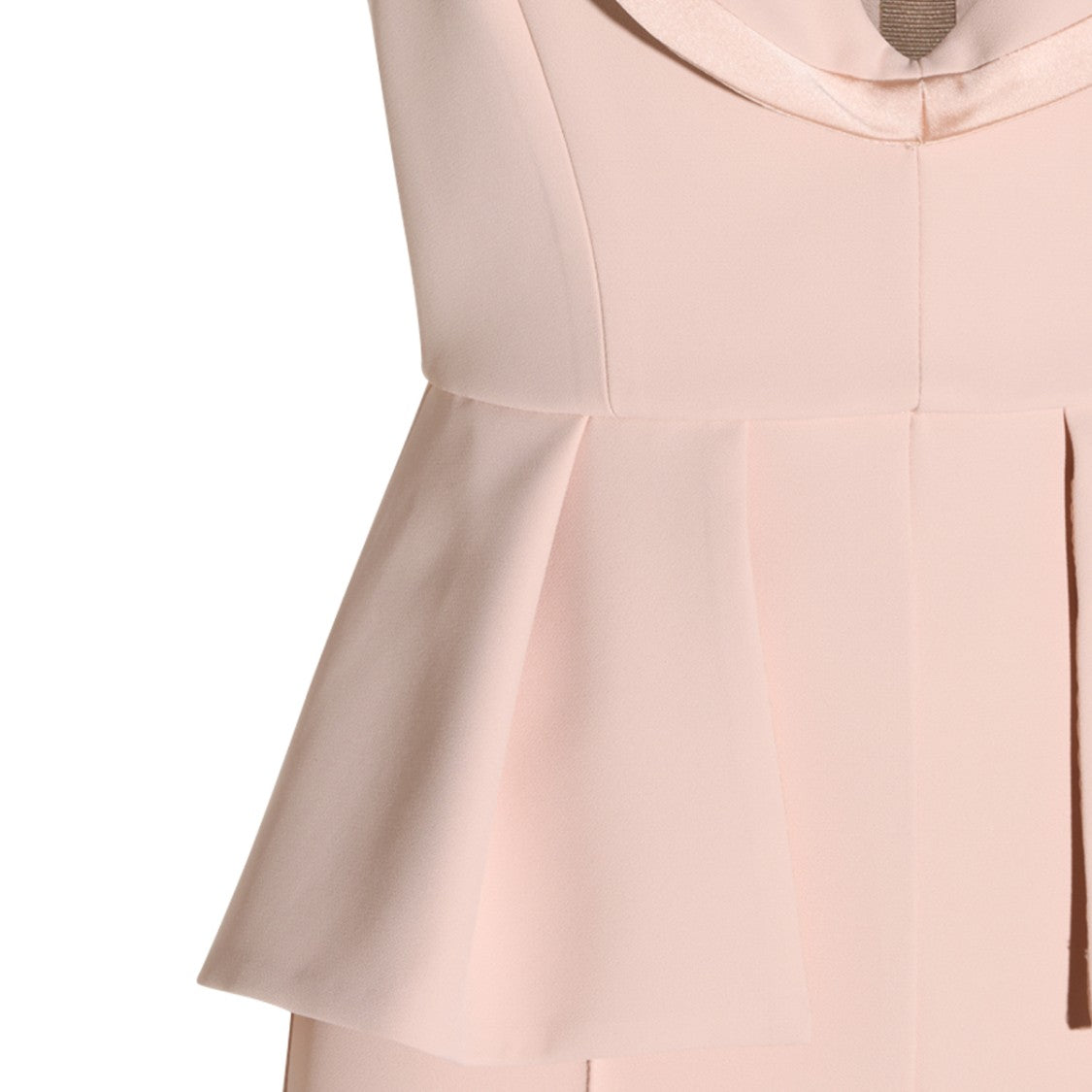 Elisabetta Franchi Draped-Collar Peplum Sleeveless Jumpsuit