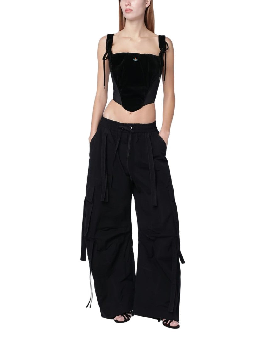 Vivienne Westwood Square Neck Velvet Panel Top