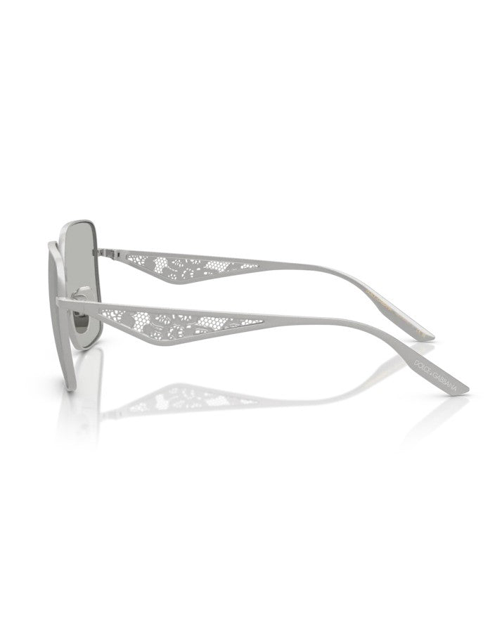Dolce & Gabbana Square Frame Sunglasses With Clear Mirror Lenses