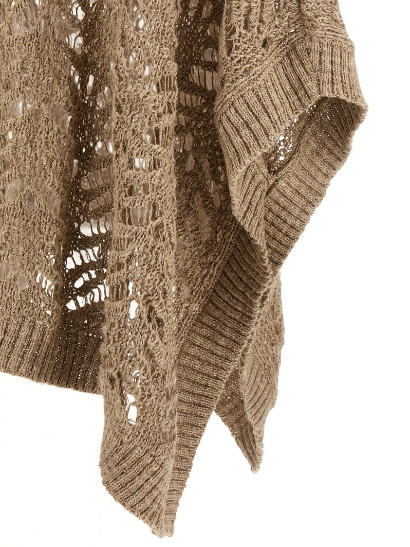 Brunello Cucinelli 'Foliage Lace' Poncho