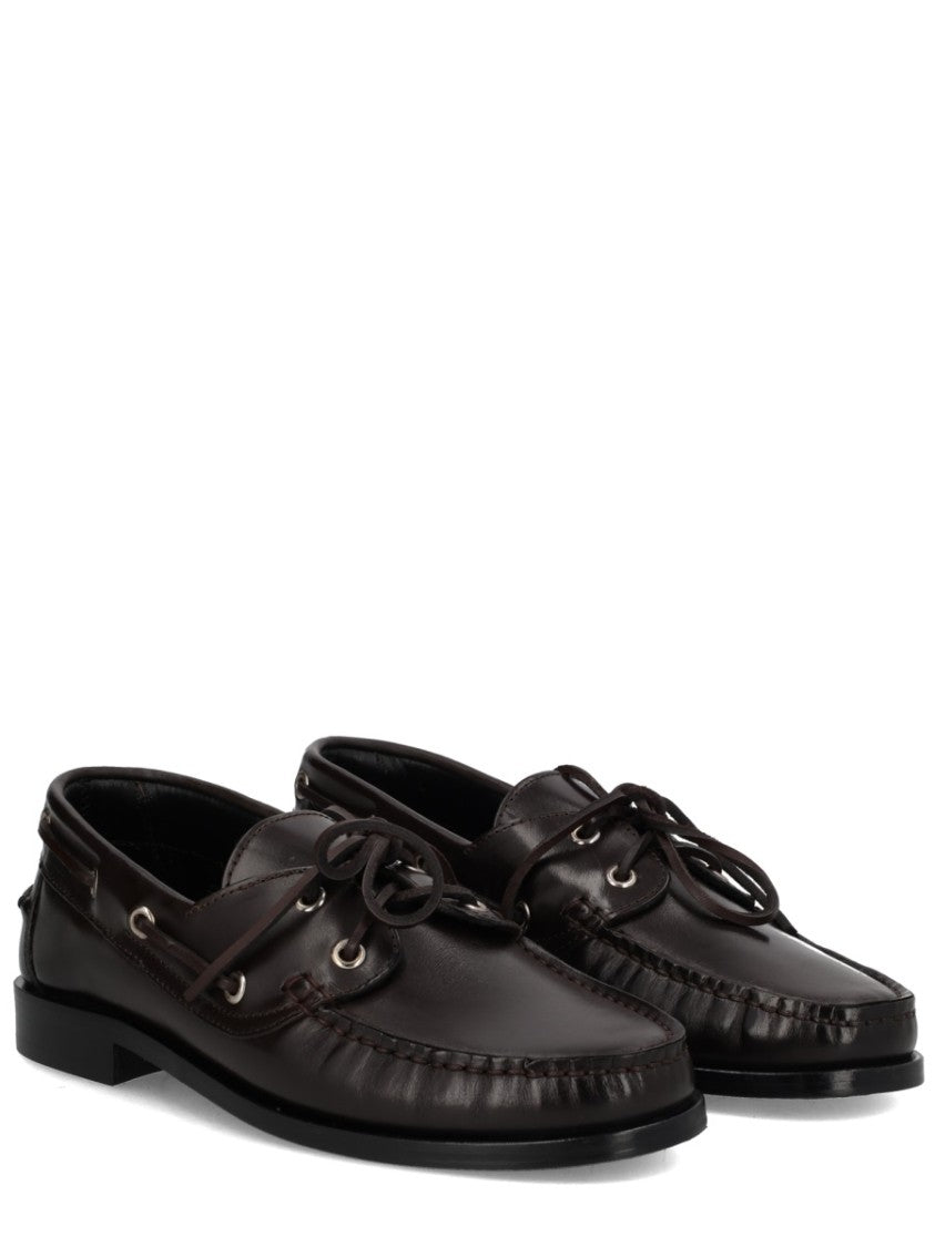 Aeydē Harris Polished Stitched Bow Loafers
