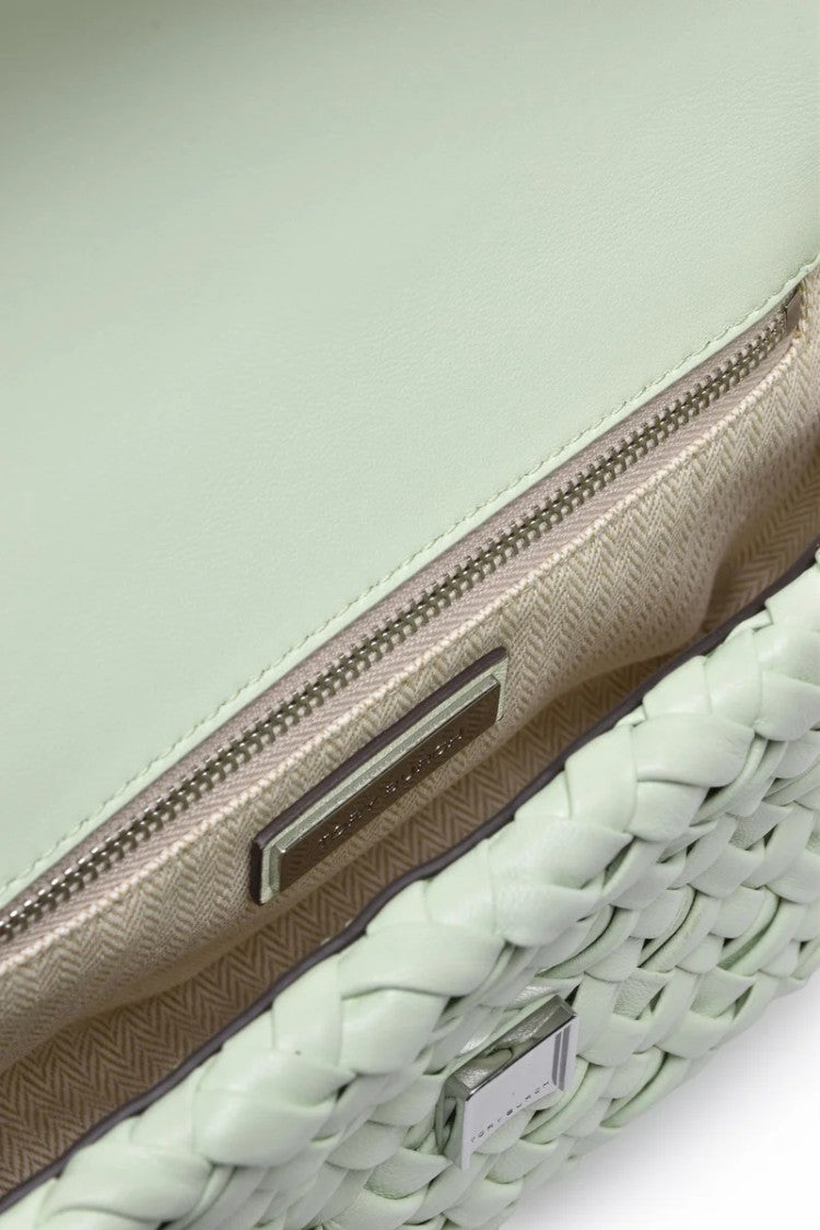 Tory Burch Britten Woven Small Shoulder Bag - Green