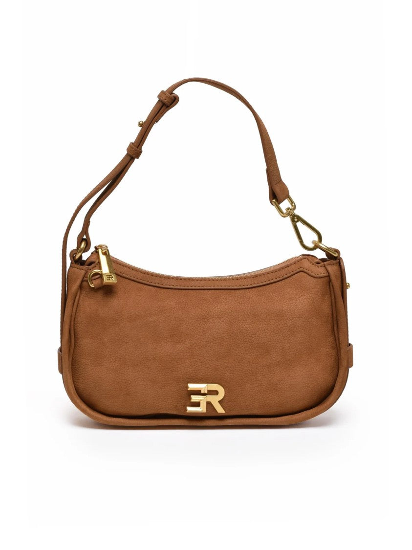 Ermanno Firenze Angelica Two-Tone Shoulder Bag Crafted From Bovine Leather