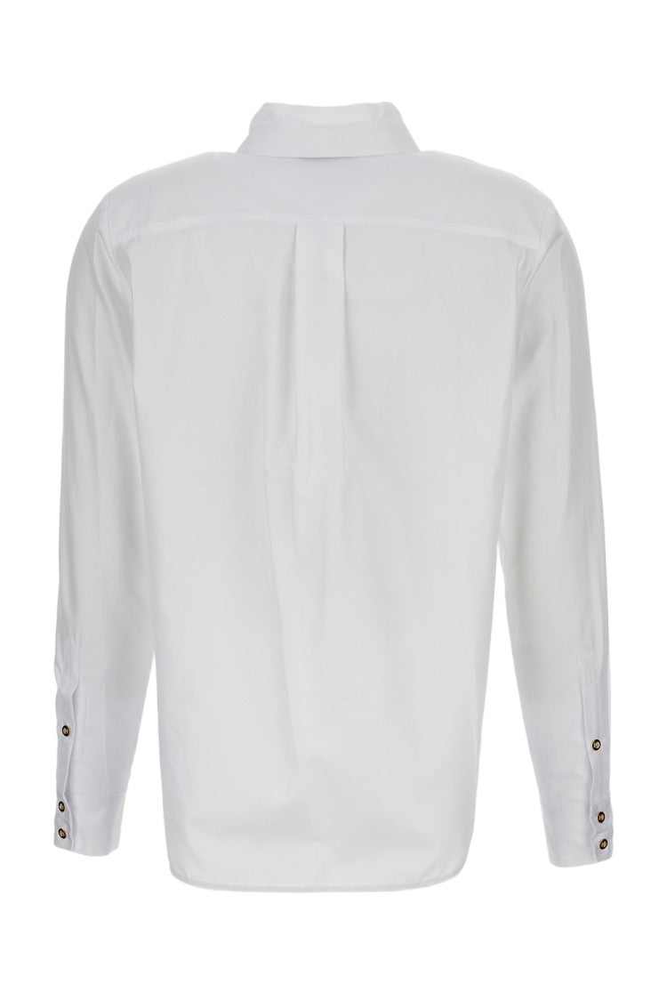 Elisabetta Franchi Oversized Logo Button-Front Shirt