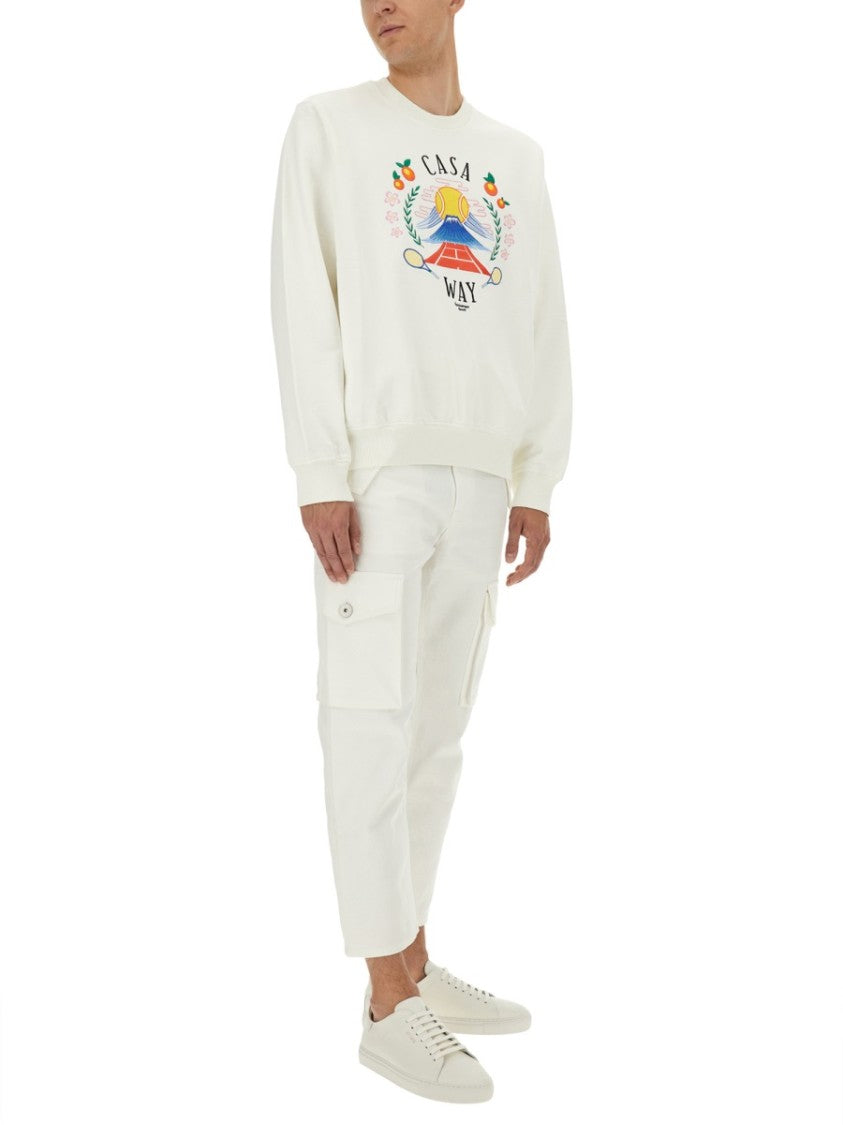 Casablanca Relaxed-Fit Sweatshirt With Mountain Embroidery