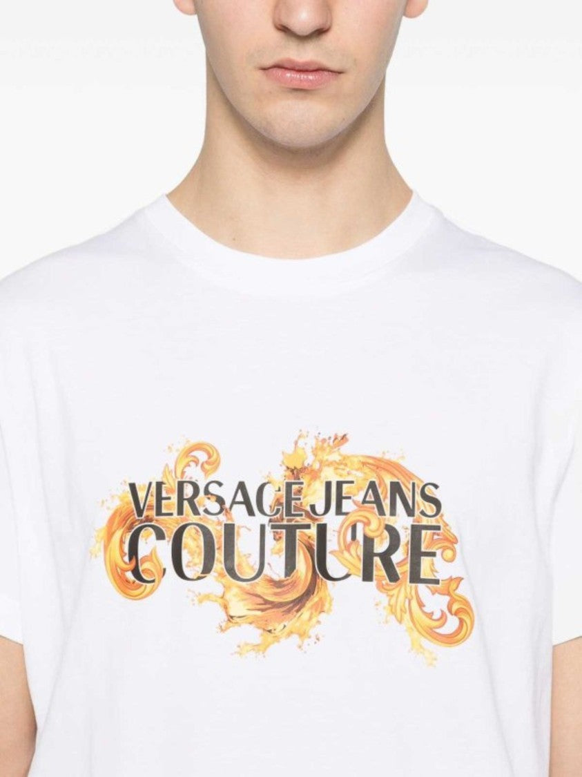 Versace Jeans Couture White Bold Logo T-Shirt