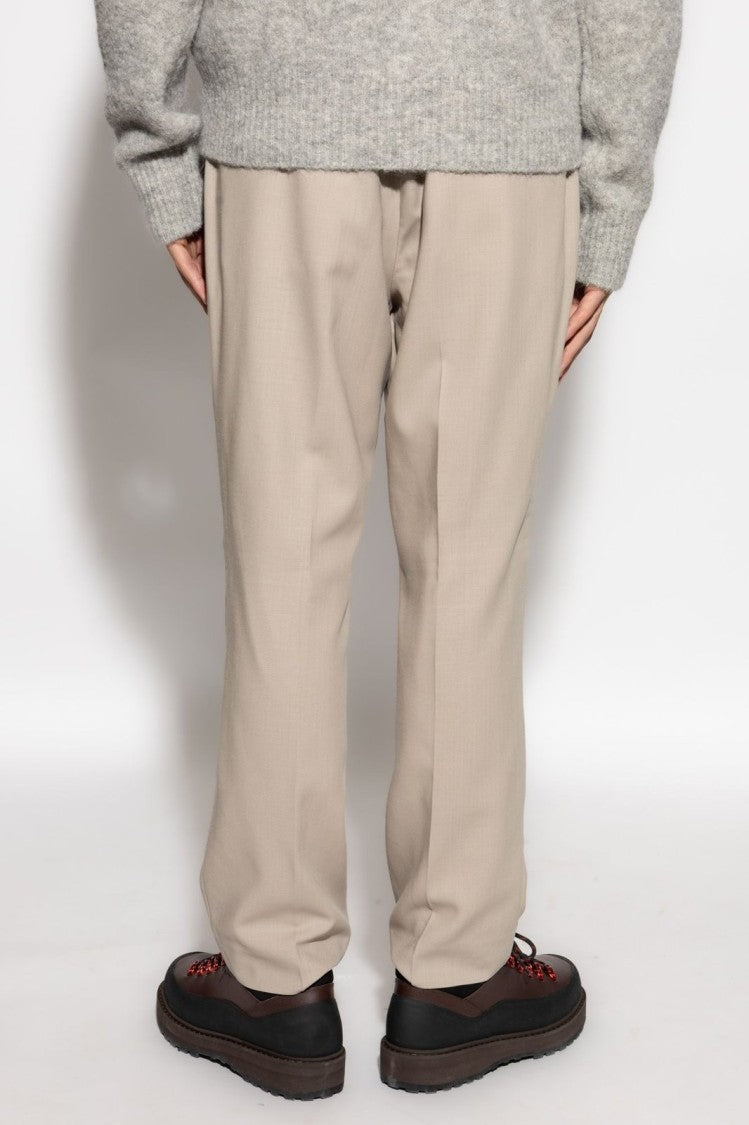 Ami Paris Tailored Straight-Leg Wool Pant