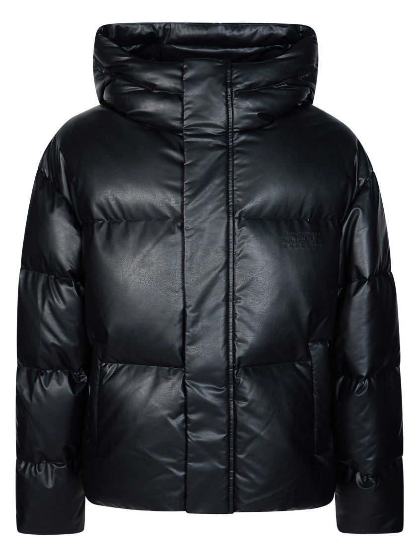 Mm6 By Maison Margiela Hooded Concealed Closure Down Jacket