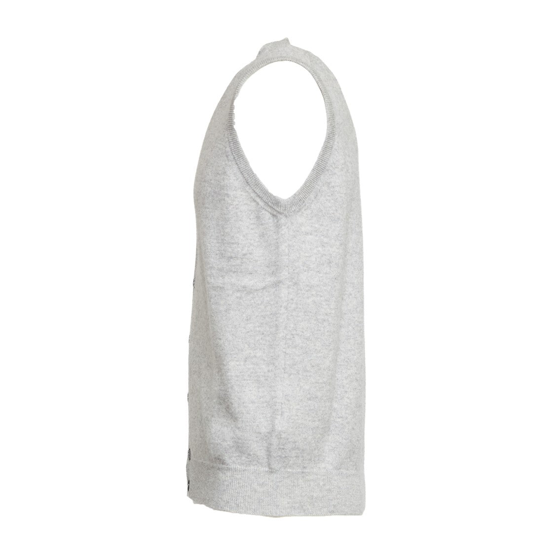 Filippo De Laurentiis Knit Vest With V-Neckline And Ribbed Details