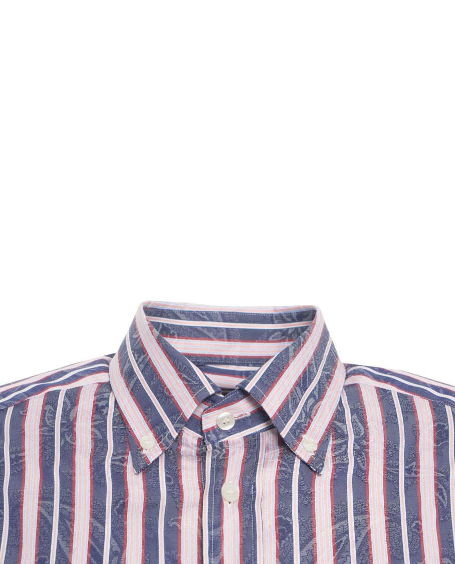 Etro Striped Shirt With Logo Embroidery