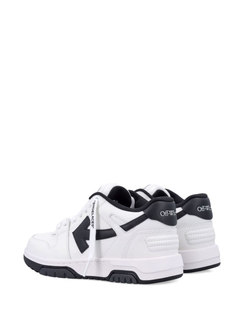 Off-White Low-Top Sneakers With Contrast Accents