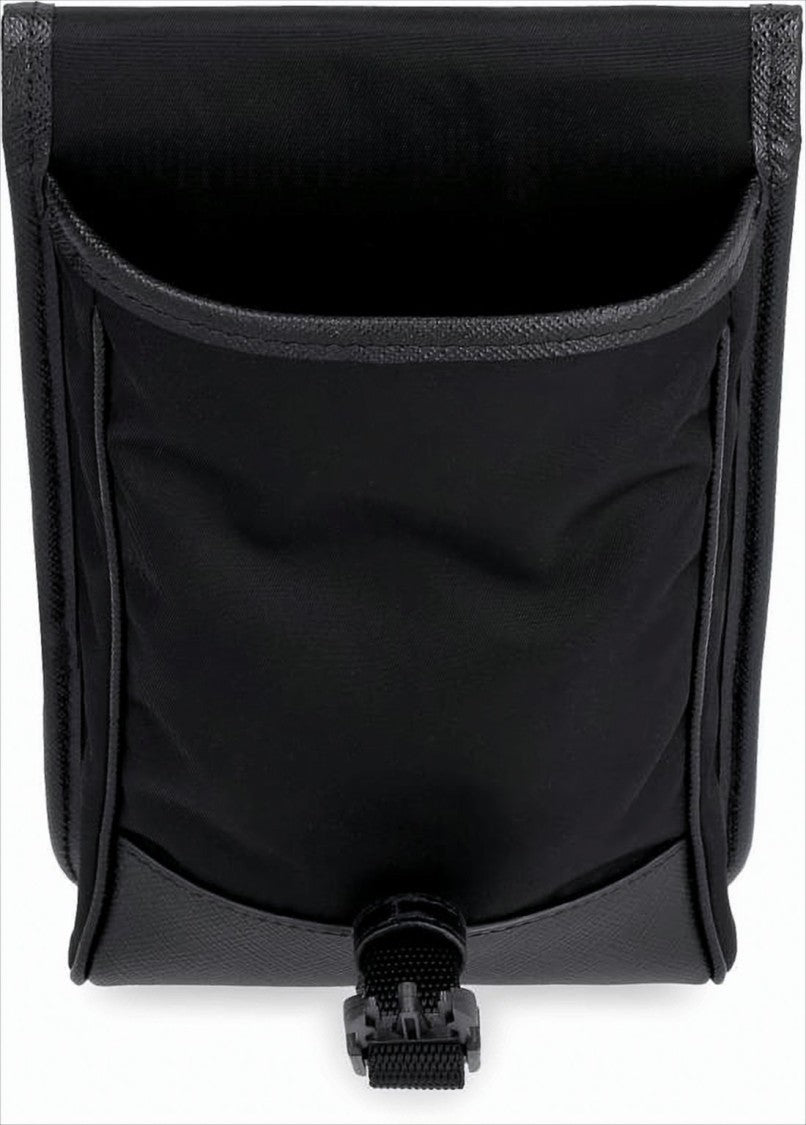 Prada Structured Black Crossbody Bag With Signature Logo Emblem