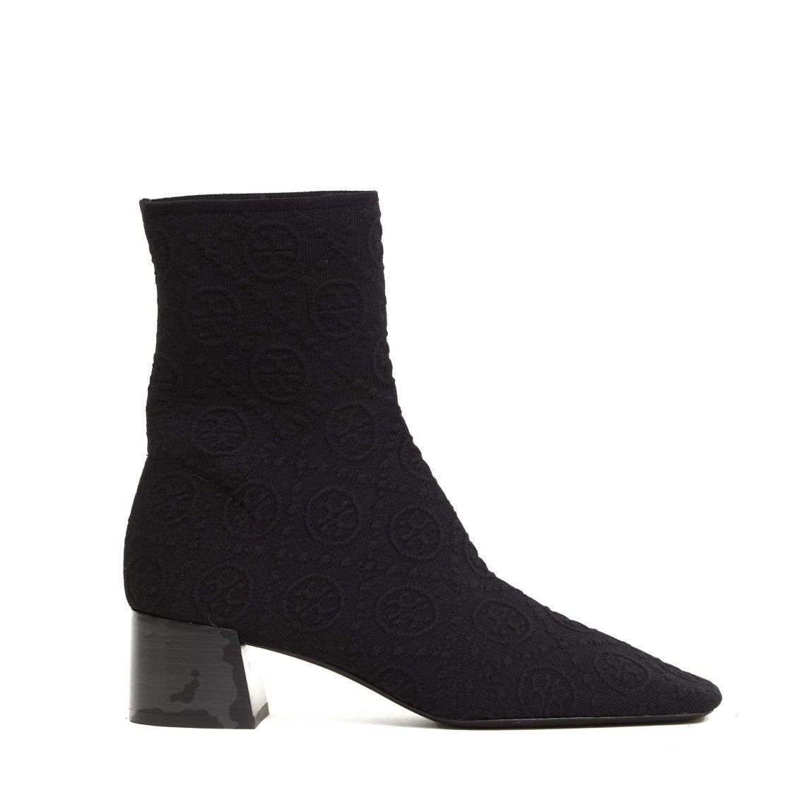 Tory Burch Textured Jacquard Ankle Boots With Nappa Finish