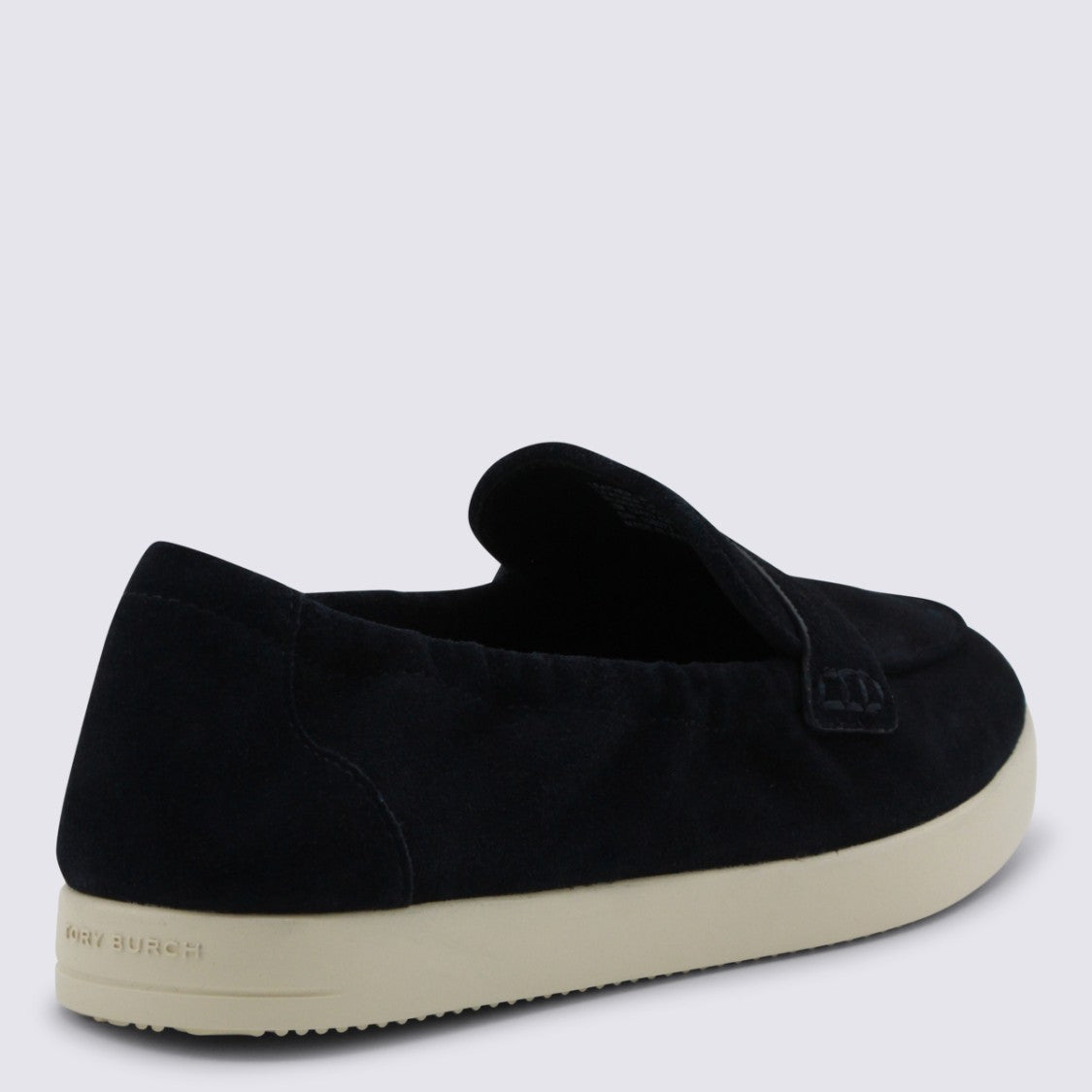 Tory Burch Moccasin-Inspired Suede Flats With Gold Emblem