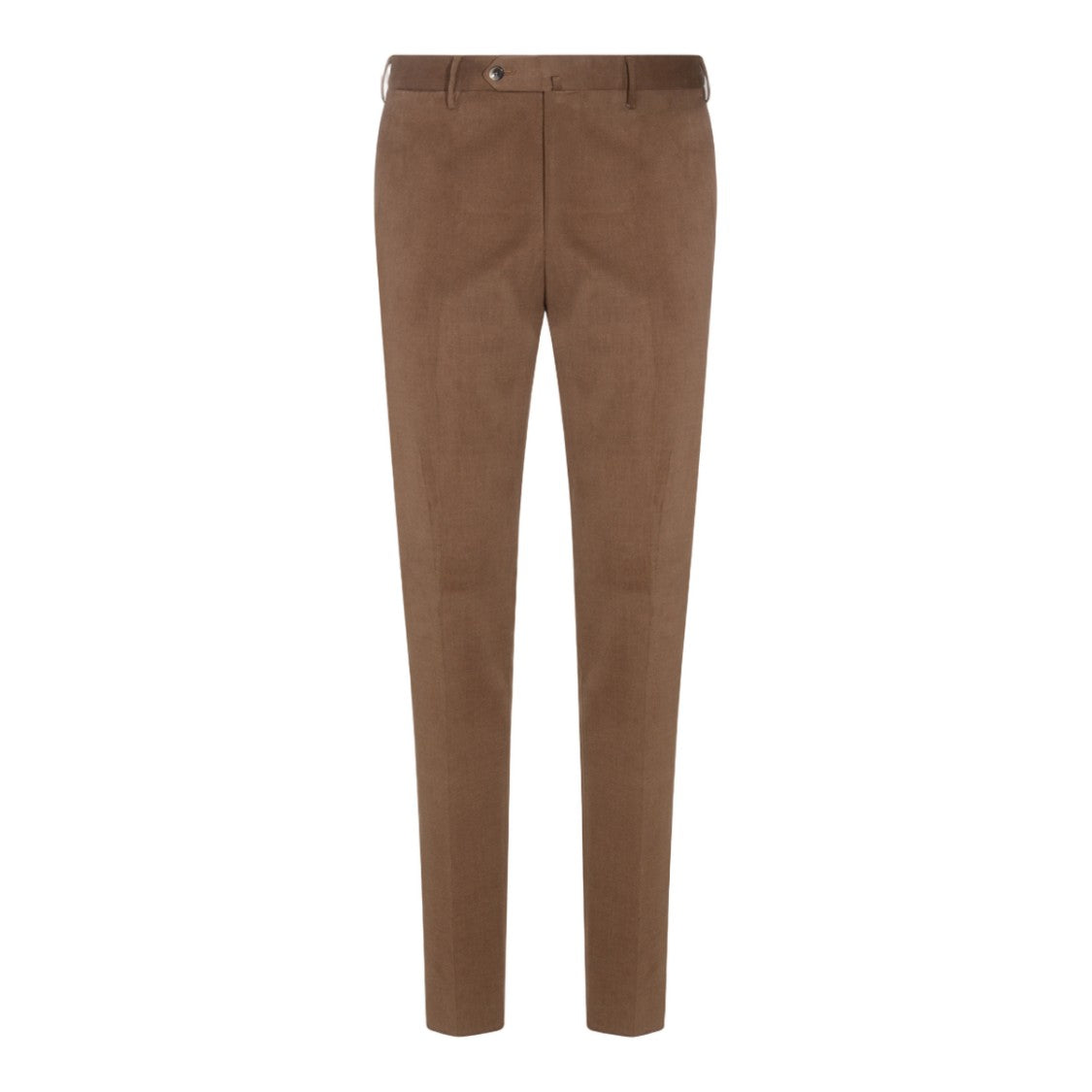 Pt Torino Brown Tailored Trousers With Classic Waistband