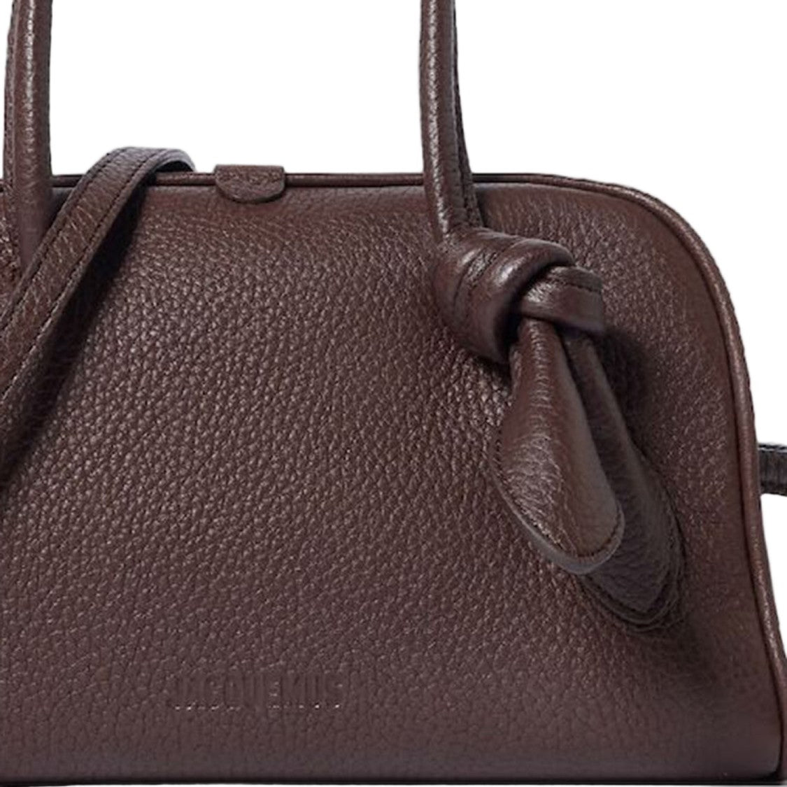 Jacquemus Structured Brown Leather Il Piccolo Turismo Handbag