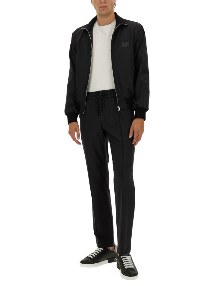 Dolce & Gabbana Black Jacket With High Collar