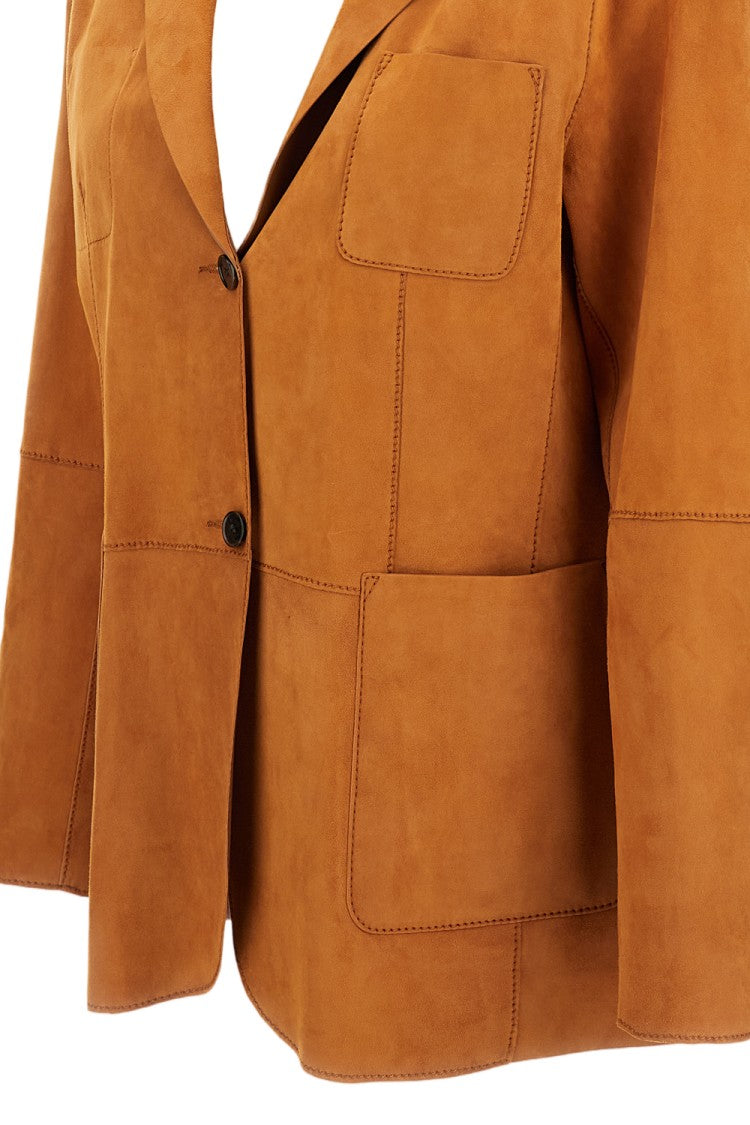 Desa 1972 Orange Reversible Suede Blazer