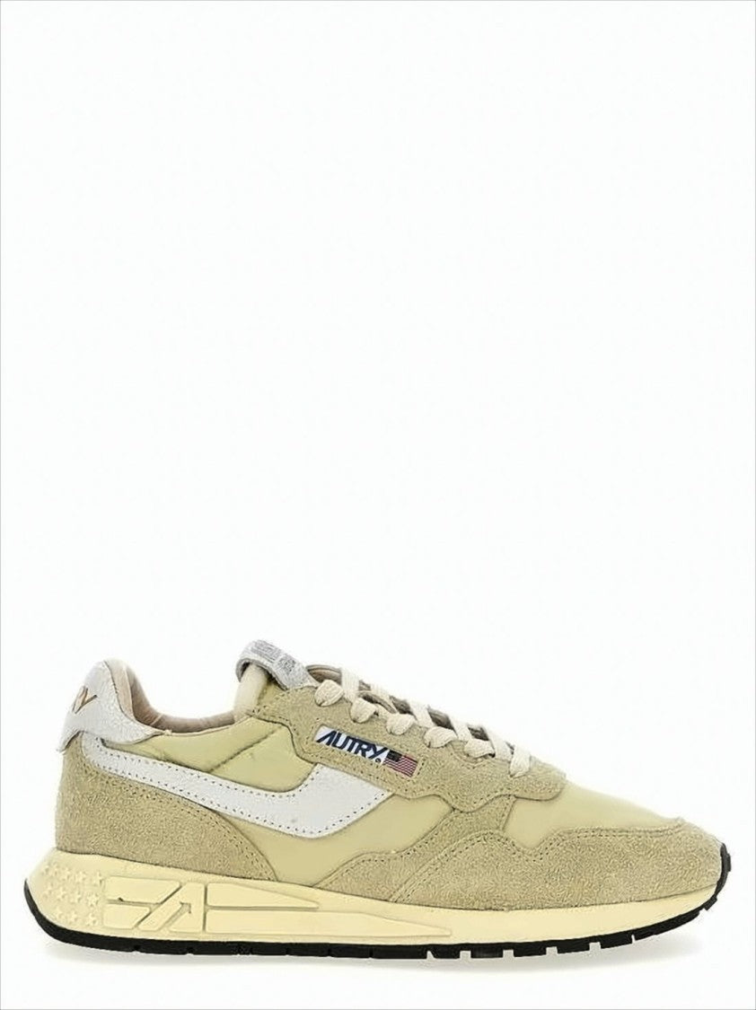 Autry Layered Suede And Nylon Sneakers With Textured Design