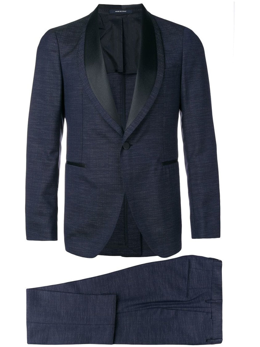 Tagliatore Two-Piece Blue Suit With Tailored Jacket