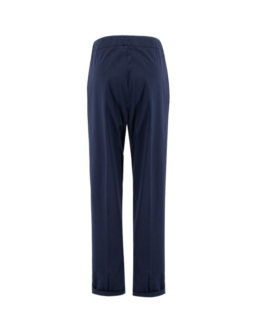 Panicale Navy Blue Regular Fit Trousers