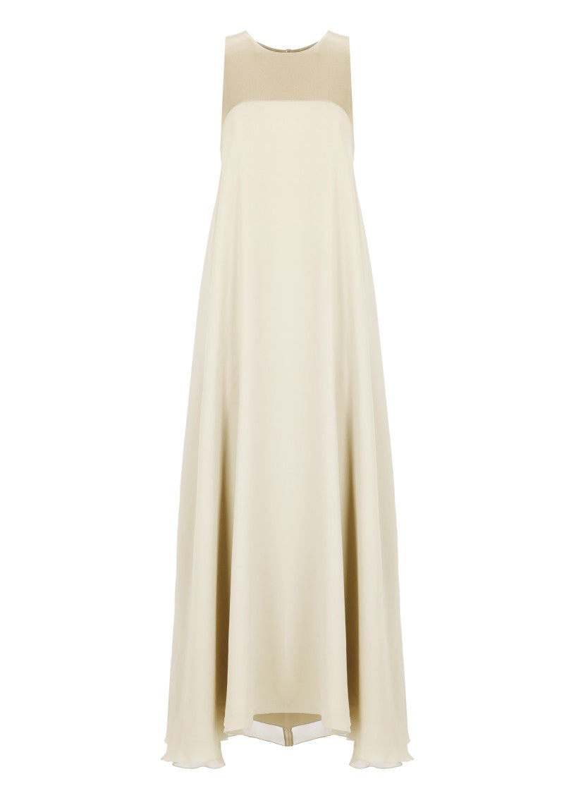 Antonelli Beige Silk Dress