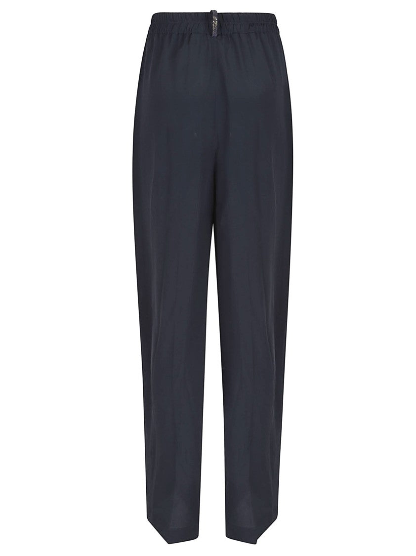 Fabiana Filippi Relaxed Fit Straight Leg Trousers With Elastic Waistband
