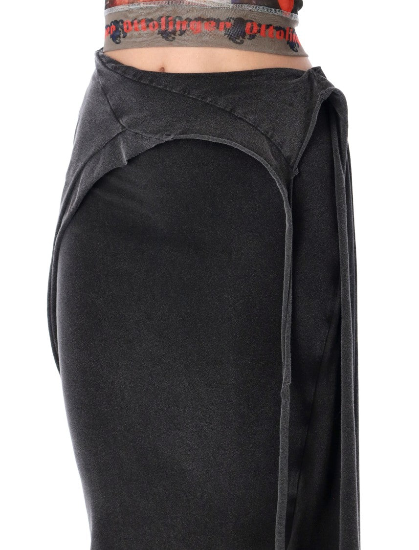 Ottolinger Slitted Asymmetrical Draped Maxi Skirt
