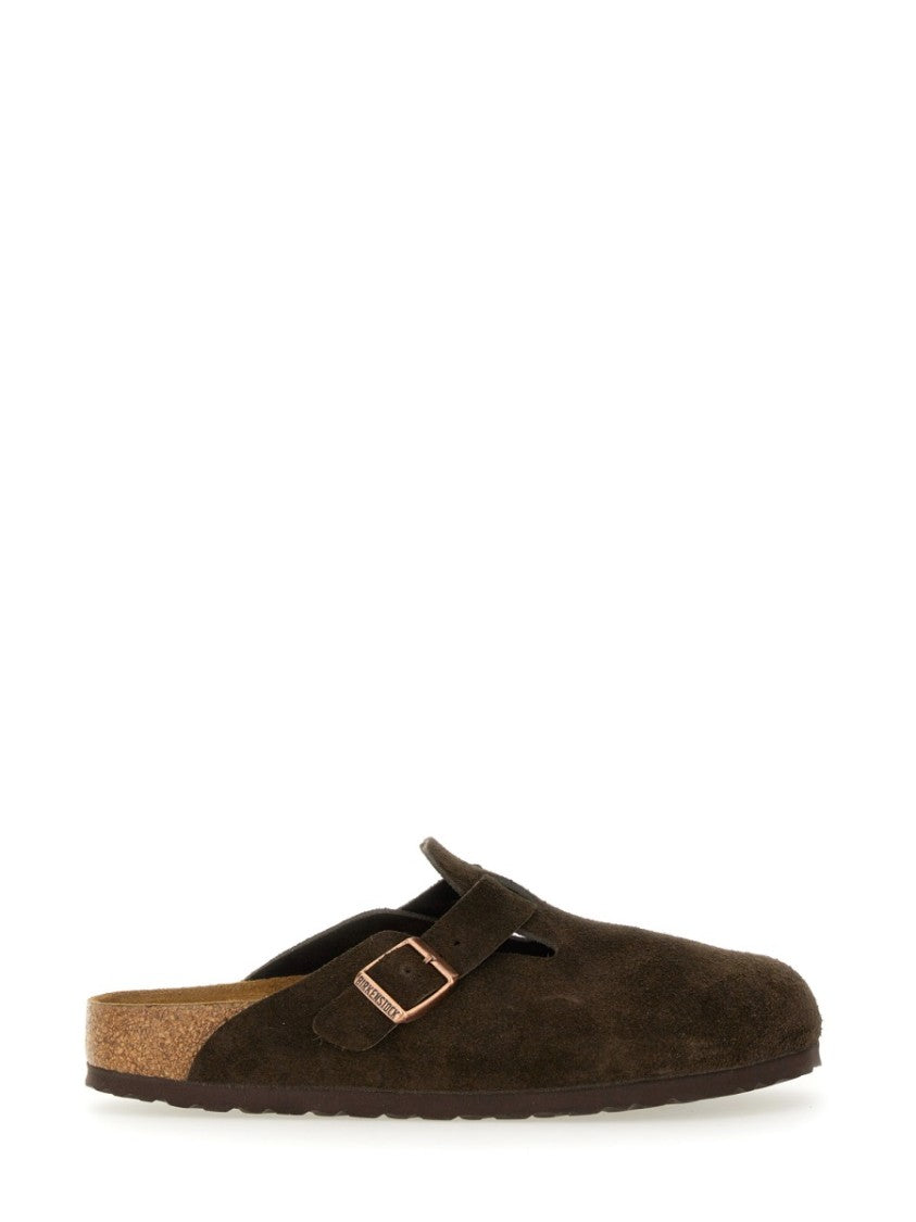 Birkenstock Minimalist Suede Slip-On Sabot With Adjustable Buckle