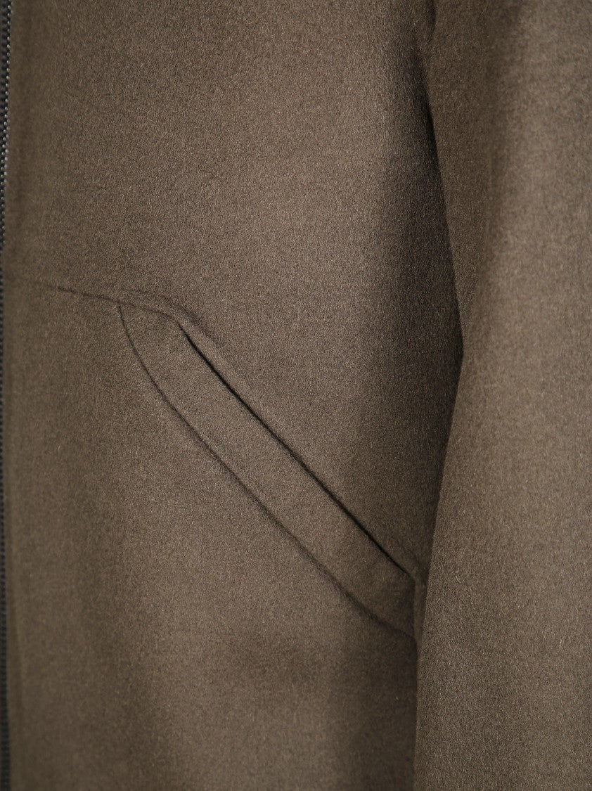 Amaranto Classic Bomber Jacket With Snug Ribbed Detailing