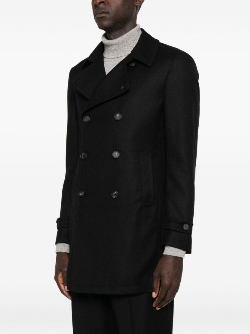 Tagliatore Double-Breasted Virgin Wool Tagliatore Coat