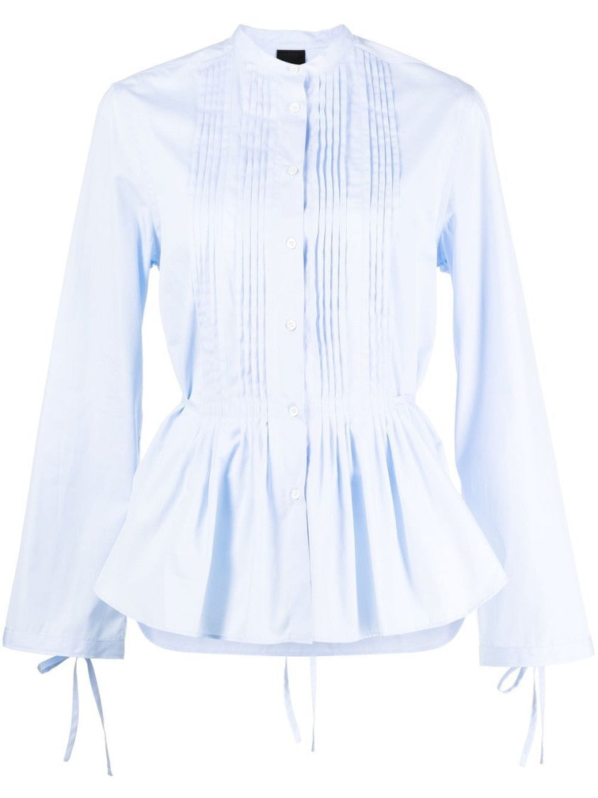 Aspesi Light Blue Mandarin Collar Shirt