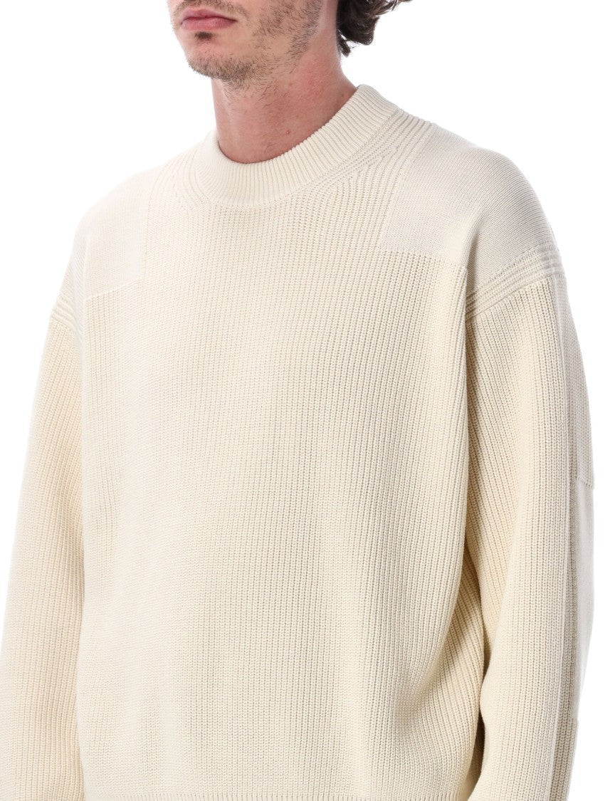 Studio Nicholson Combo Knit High Twist Cotton Sweater