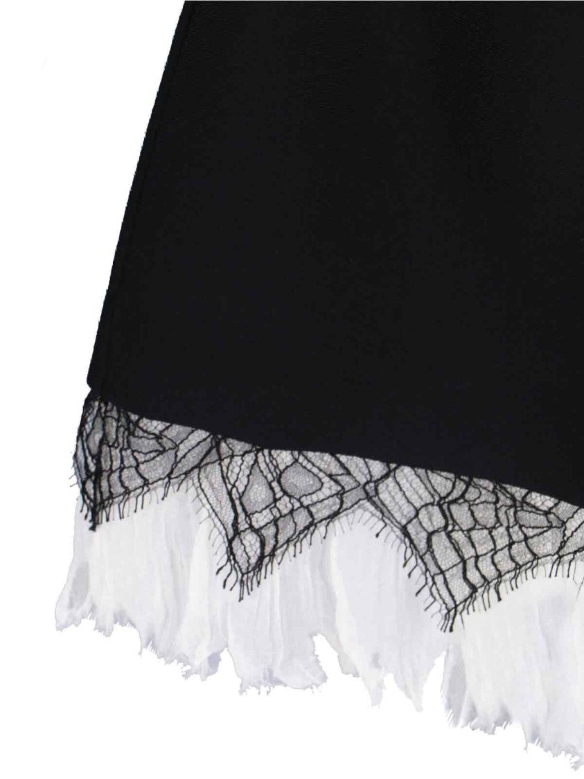Alexander Mcqueen Sleeveless Mini Dress With Lace