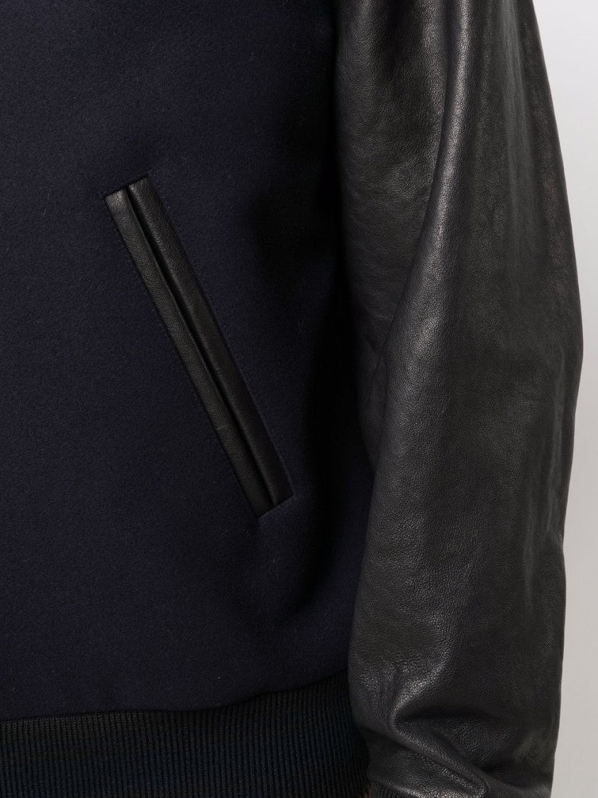 Golden Goose Panelled Design Baseball Collar Jacket