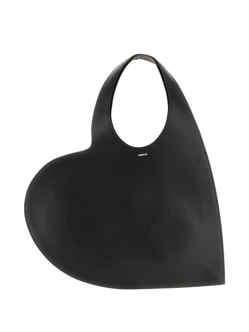 Coperni Black Minimalist Heart Shape Top Bag