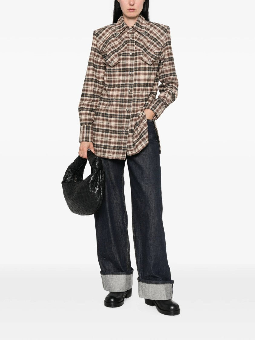 Seafarer Tex Structured Plaid Pointed-Collar Shirt