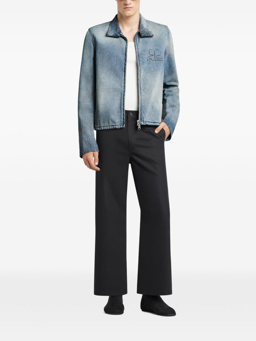 Courrèges Silk-Nylon Denim Jacket