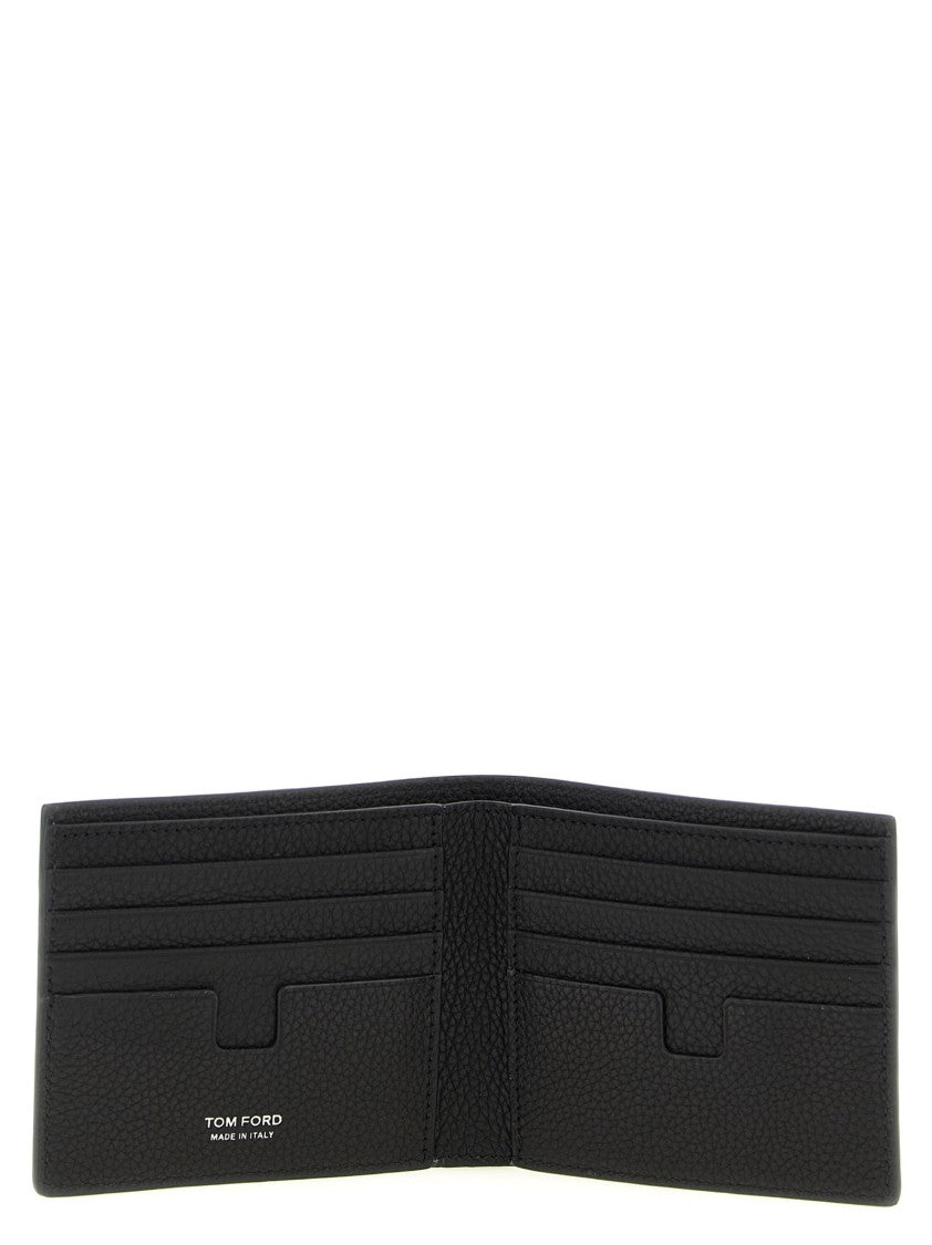Tom Ford Garnet Leather Wallet With Embossed Logo