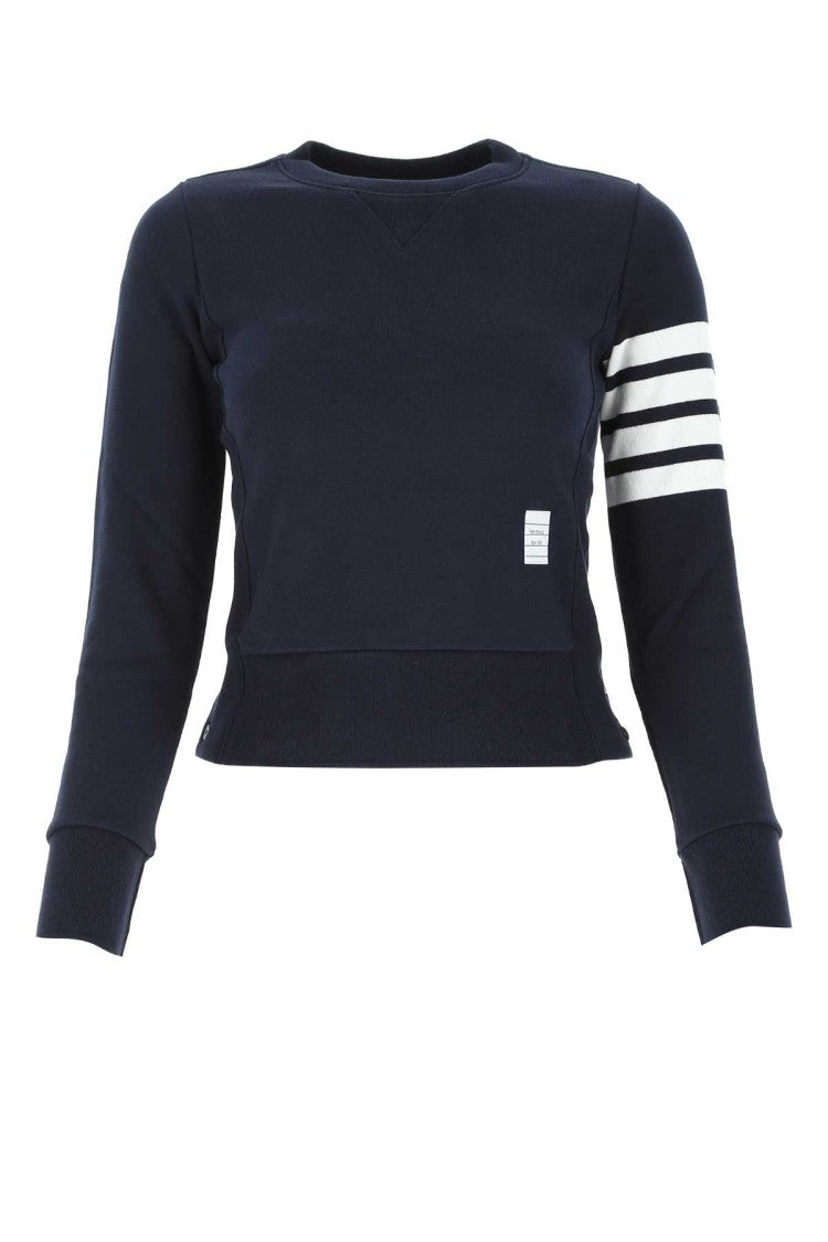 Thom Browne Navy Blue Cotton Sweatshirt